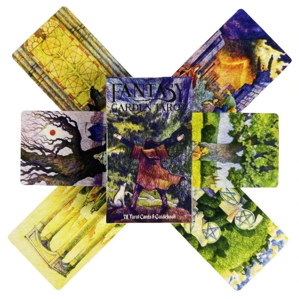🔥Fantasy Garden Tarot Cards | 78-Card Oracle & Divination Deck with English Visions for Board Games