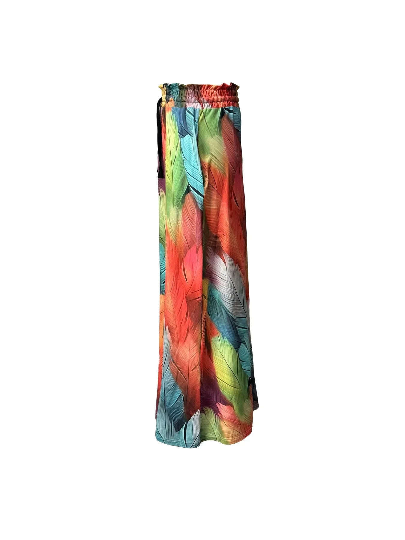 Bohemian High Waist Skirt - 3D Digital Print for Spring/Summer Fashion