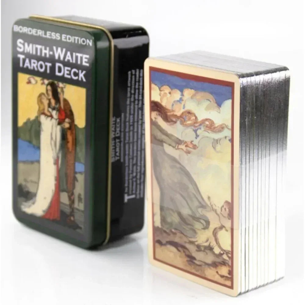 Wondering Spirit Tarot Deck – 78 Gold-Edged Cards in Durable Tin Box SKY BLUE