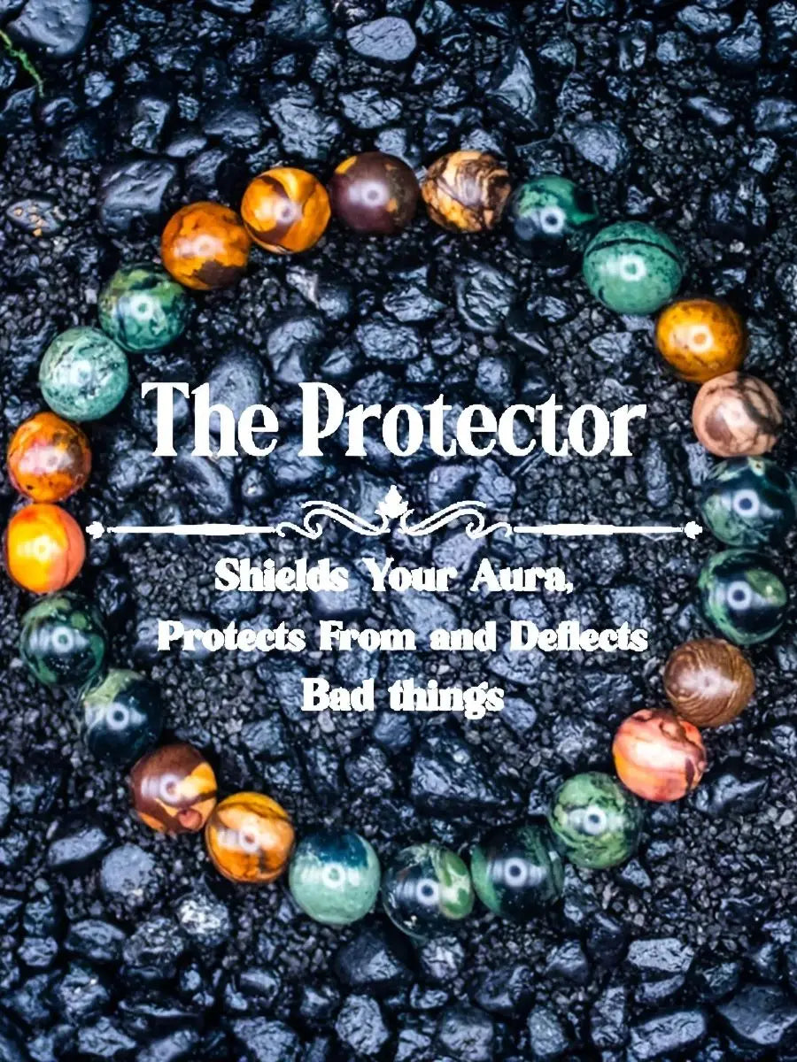 ✨ Thinker Bracelet – Handmade Natural Stone Kanbaba Jasper & Picture Jasper Jewelry for Men & Women – Unique Gift Idea