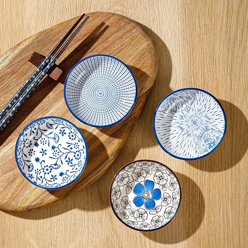 🍣 6pcs Japanese Mini Ceramic Plates – Elegant Barbecue, Sashimi & Sushi Dipping Sauce Dishes | Home, Desktop, Snack & Dessert Set | Free Shipping