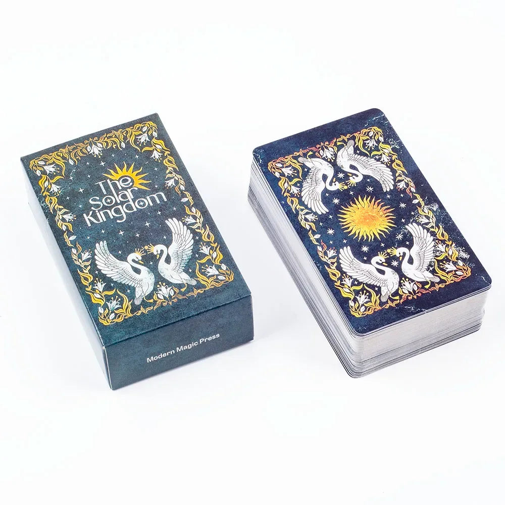 The Solar Kingdom Tarot Deck – 78-Card Oracle Set with Guidebook, English Divination Edition for Board and Party Games