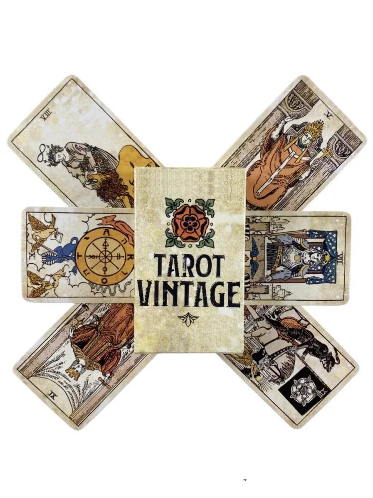 Tarot Vintage Rider Deck – Classic 78-Card Oracle Deck for Divination and Board Games