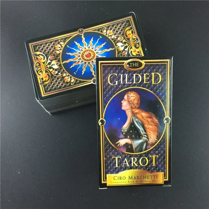 ✨ The Gilded Tarot Card Deck – Elegant English Edition for Mystical Family Fun & Insightful Tarot Readings ✨
