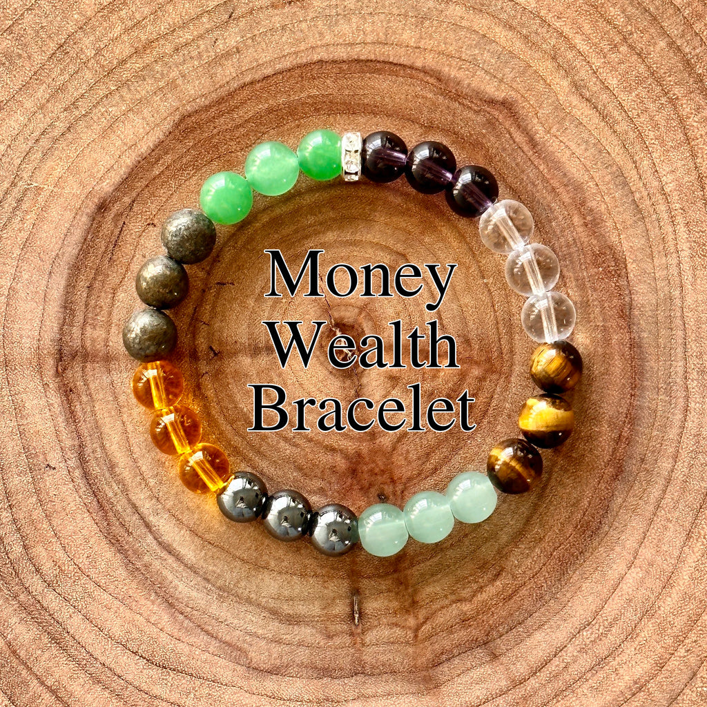 ✨ Money Wealth Bracelet – Vibrant 8-Color Beaded Elastic Bracelet for Prosperity and Style