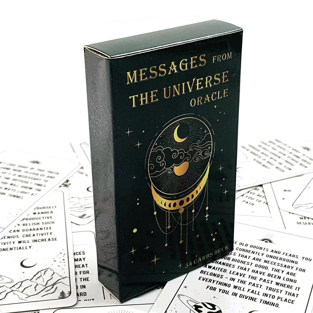 Messages From The Universe Oracle Deck – 54 Cards English Edition for Fate Divination & Family Party Games