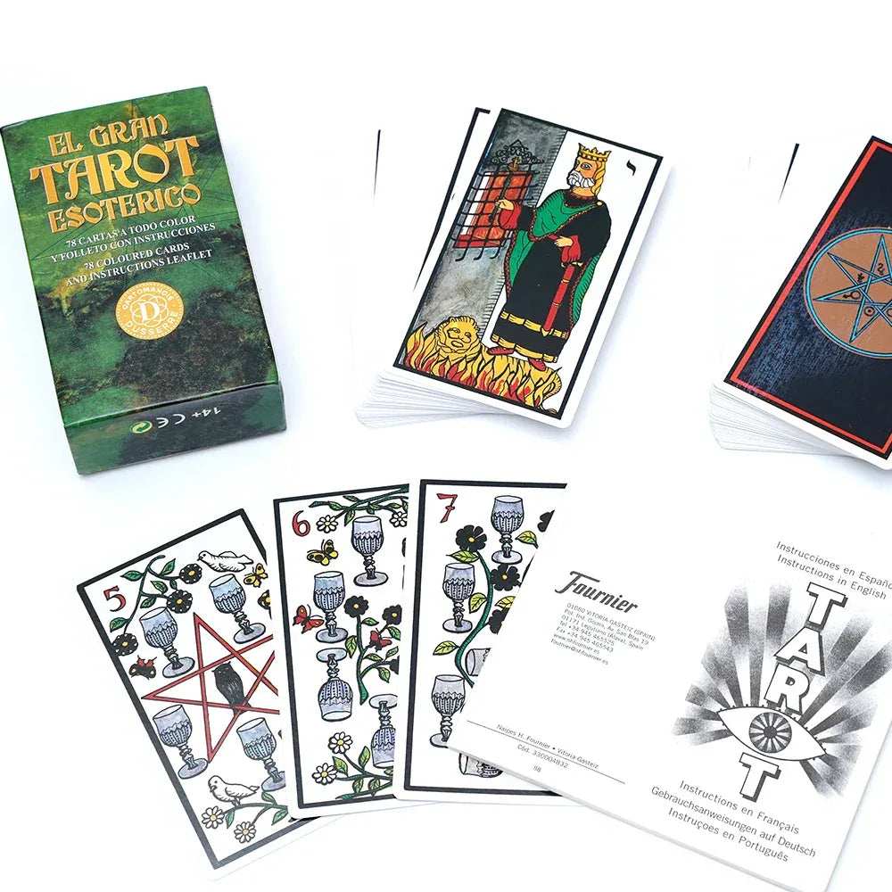☀️ Spanish Esoteric Tarot Deck with Included Instructions | El Sol﻿ Design | Divination Cards for Spiritual Readings