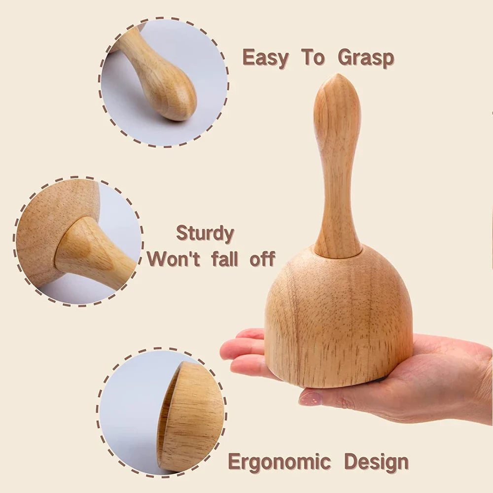 Wooden Handheld Massage Cup – Swedish Wood Therapy Cup for Lymphatic Drainage, Body Sculpting & Anti-Cellulite Gua Sha﻿