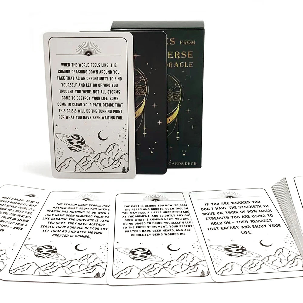 Messages From The Universe Oracle Deck – 54 Cards English Edition for Fate Divination & Family Party Games