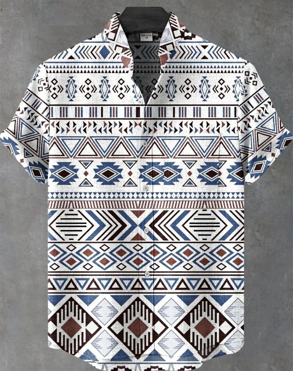 🌅 The Harajuku Sunset Heritage: Premium Unisex Ethnic Linen Shirt – High-Definition Sunset Graphic Print, Breathable Organic Cotton-Linen Blend, and Sophisticated Harajuku-Inspired Streetwear Button-Down SFQQQD1109