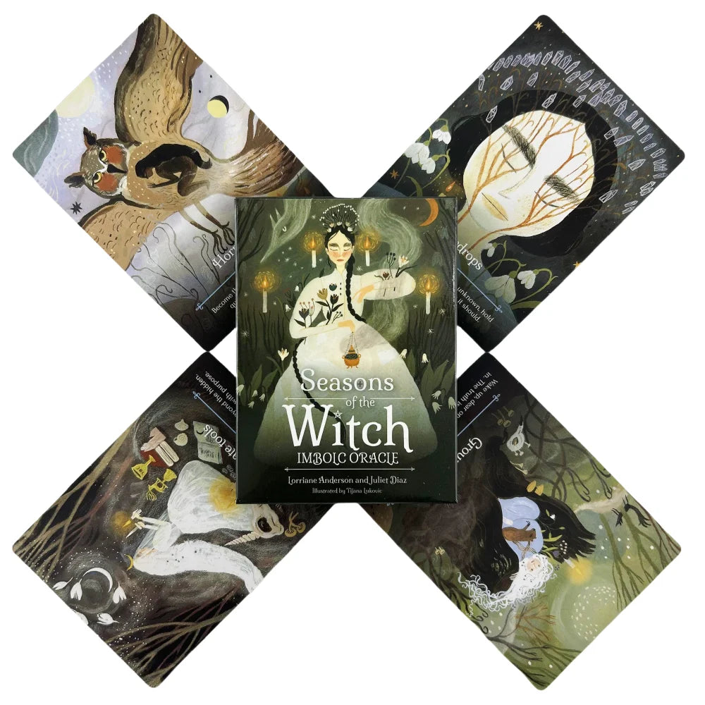 ❄️ Seasons of the Witch: Imbolc Oracle – Spiritually Inspired 44-Card Deck with Gilded Edges and Comprehensive Guidebook TS249