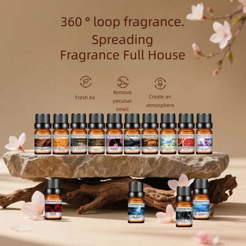 🚗 10ml Car Natural Plant Essential Oil – Water-Soluble Aromatic Refill for Auto Diffuser, Humidifier, and Air Freshener﻿