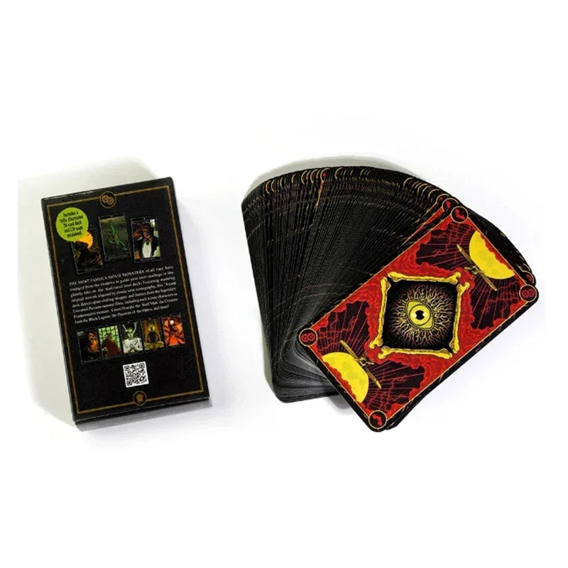 🧛‍♂️ Newest 78pcs Universal Monsters Tarot Deck | Classic Movie Monsters Theme – 10.5*6.3cm Spooky Tarot Reading Cards