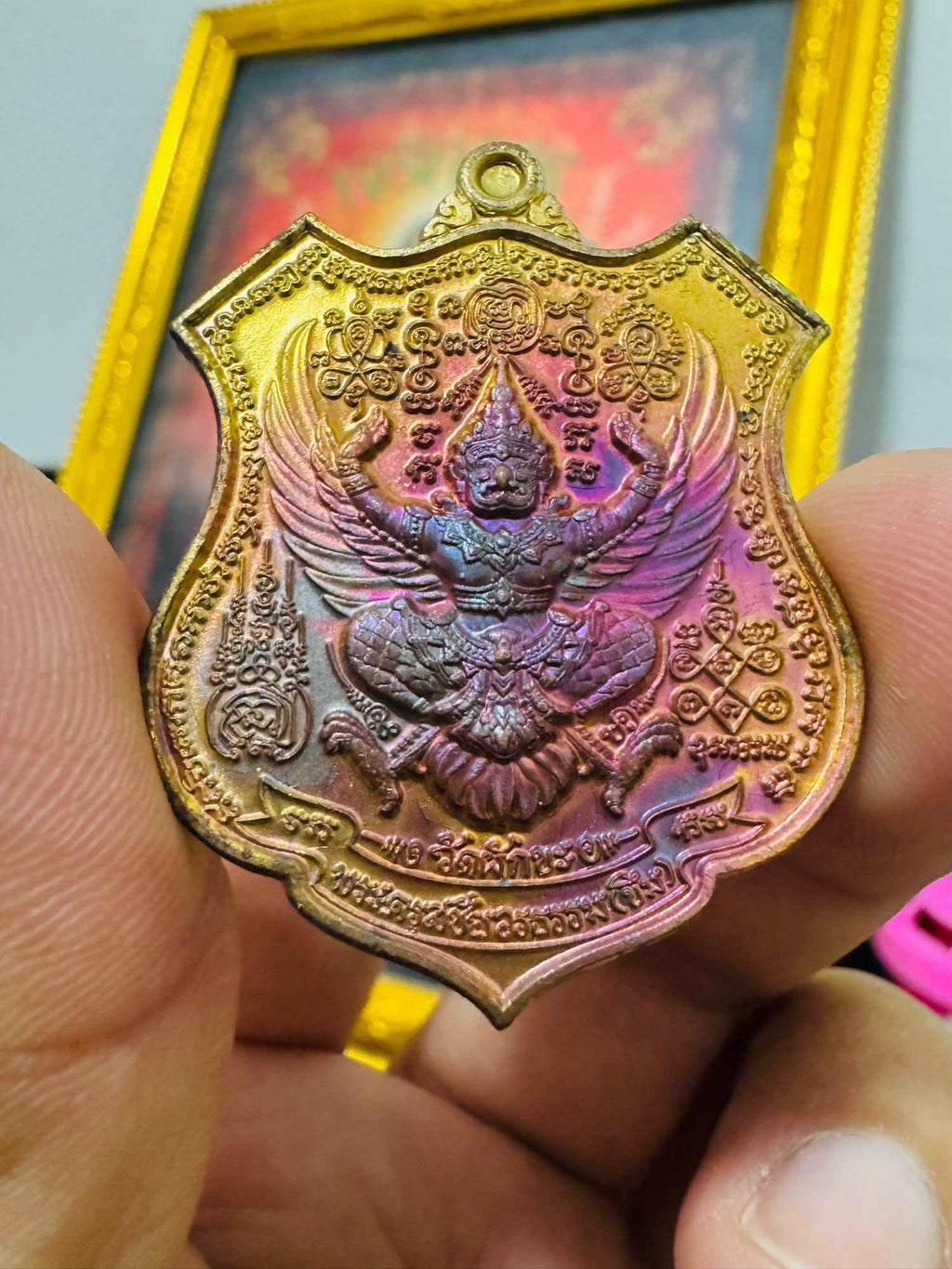 Garuda–Naga Sacred Coin – Blessed Thai Amulet by Luang Ta Khim (2020 Edition)