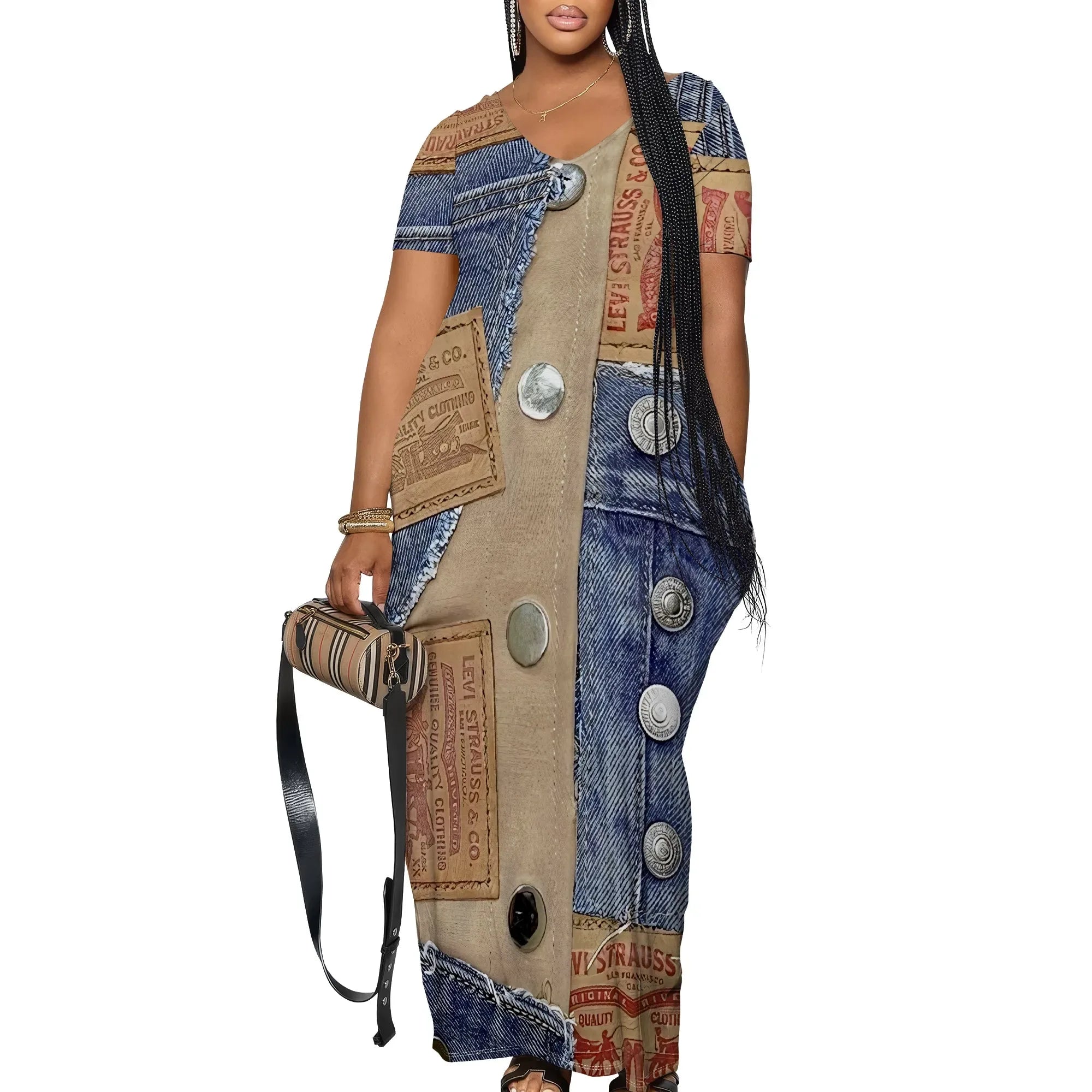 Women's Maxi Beach Dress with Pockets - Casual Summer Sundress