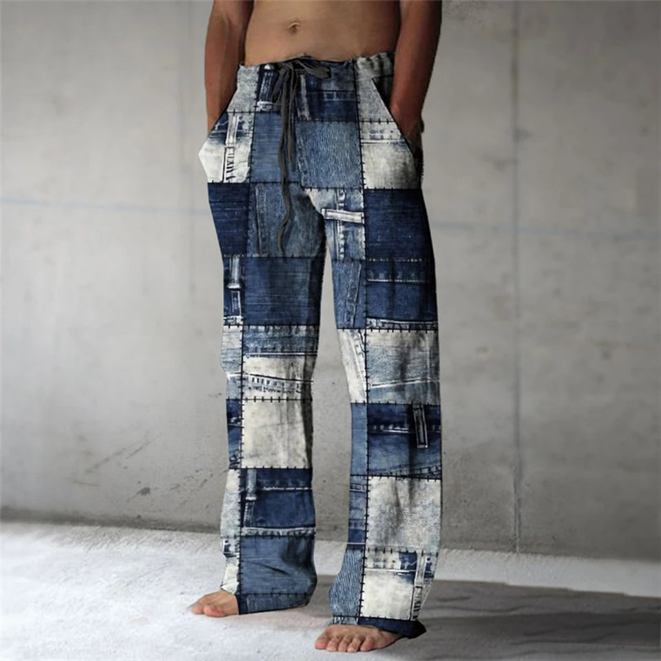 ✨ Urban Breeze 3D Color-Block Plaid Summer Shorts: Men's High-Definition Graphic Beachwear & Relaxed Elastic-Waist Vacation Trousers (2026 Summer Collection)