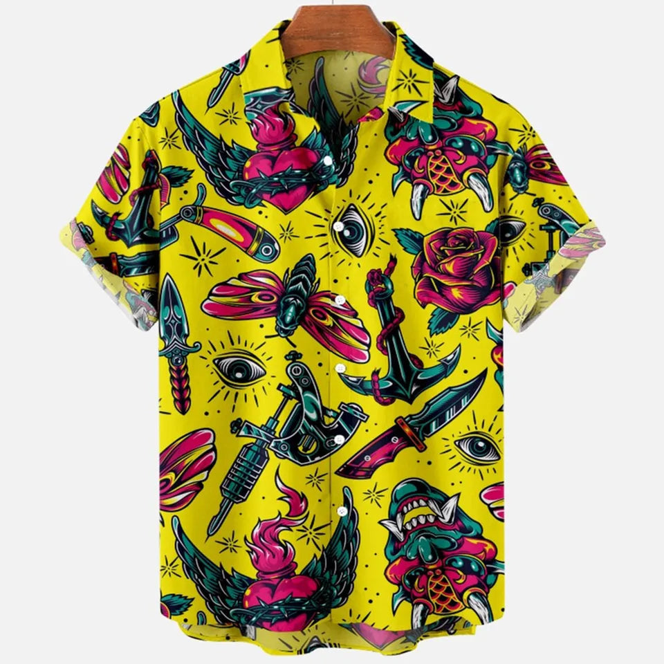 👹 The Demonic Abyss: Premium Men’s Horror 3D Printed Hawaiian Shirt – High-Definition Surreal Devil Graphic, Ultra-Breathable Performance Fabric, and Sophisticated Urban-Gothic Loose Fit Short-Sleeve Summer Button-Down (S-5XL)