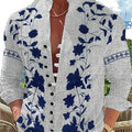 🎭 The Dual-Contrast 3D Edition: Premium Men’s Half-Color Floral Shirt – High-Definition 3D Split Graphic Print, Sophisticated Long-Sleeve Button-Down, and Modern-Fit Avant-Garde Evening Wear UQ591