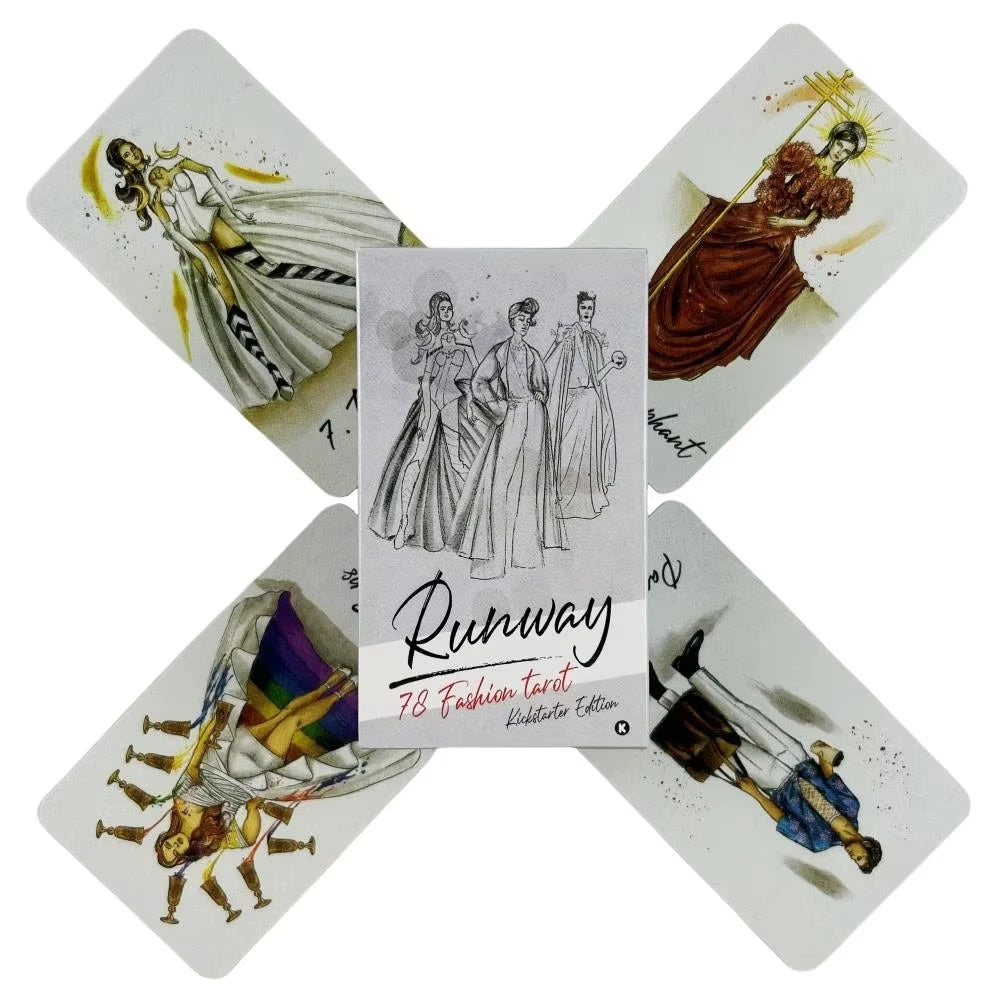 Runway Tarot Cards – 80-Card Beginner-Friendly English Deck for Divination, Family Parties & Board Games