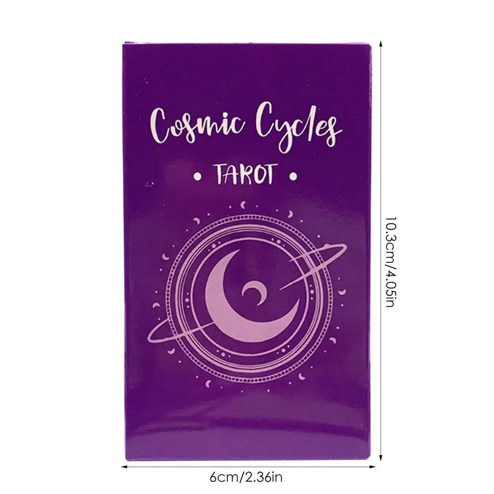 🔥Cosmic Cycles Oracle Cards | 78pcs English Version Divination Deck for Fortune Telling & Family Readings
