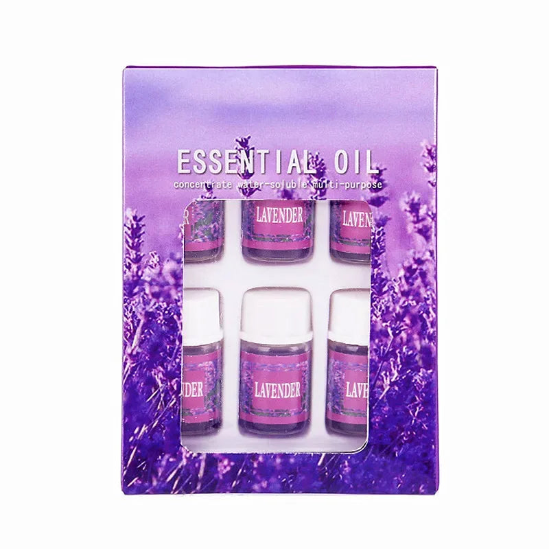 6PCS 3ML Essential Oil for Aromatherapy Diffuser Humidifier Stone Natural Plant Air Freshener Fragrance Lavender Jasmine Perfume 3ml Lavender