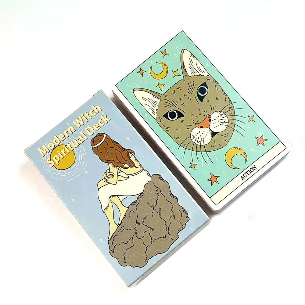 🧙♀️Modern Witch Spiritual Deck – Realm Divination & Meditation Card Game for Girls and Women