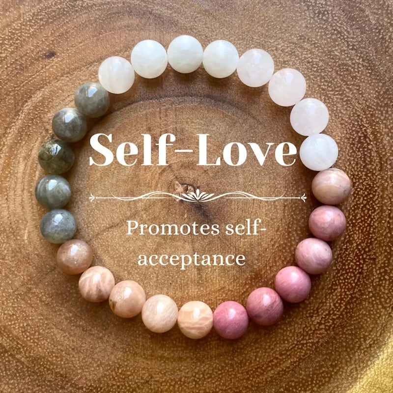 ✨ Natural Stone Symbolic Beaded Bracelet – Unisex Anxiety Relief, Protection, Money Attraction & Spiritual Inner Self-Love Jewelry Self Love