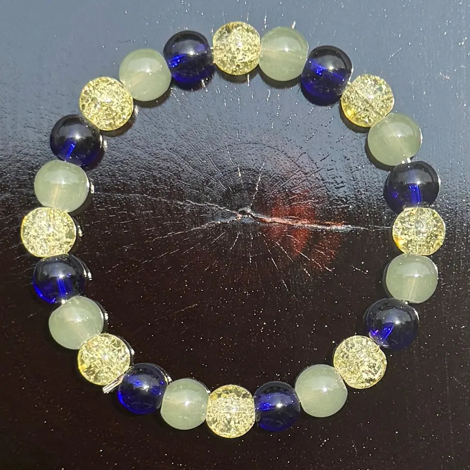 ✨ Bohemian Style Natural Stone Bead Bracelet – Symbol of Wealth, Good Luck & Happiness – Ideal Everyday Accessory