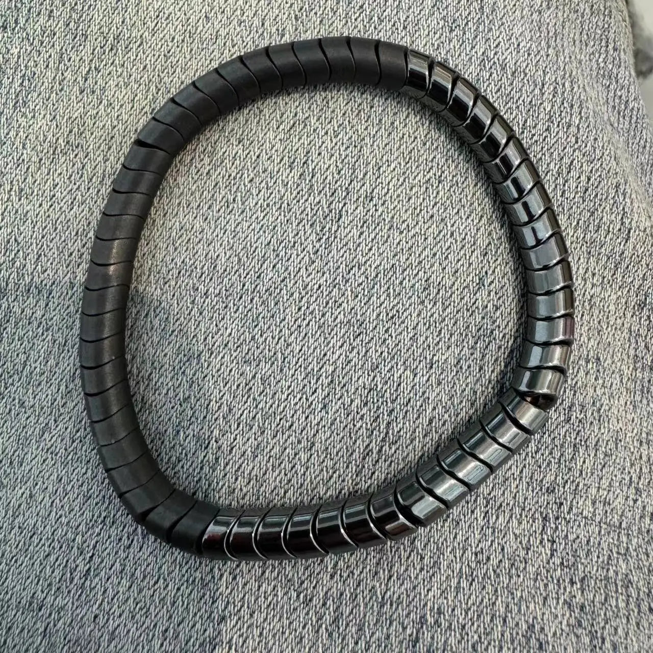 ✨ Men’s & Women’s Extra Strength Black & Copper Magnetic Hematite Bracelet – Powerful Healing & Energy Balance Jewelry A12