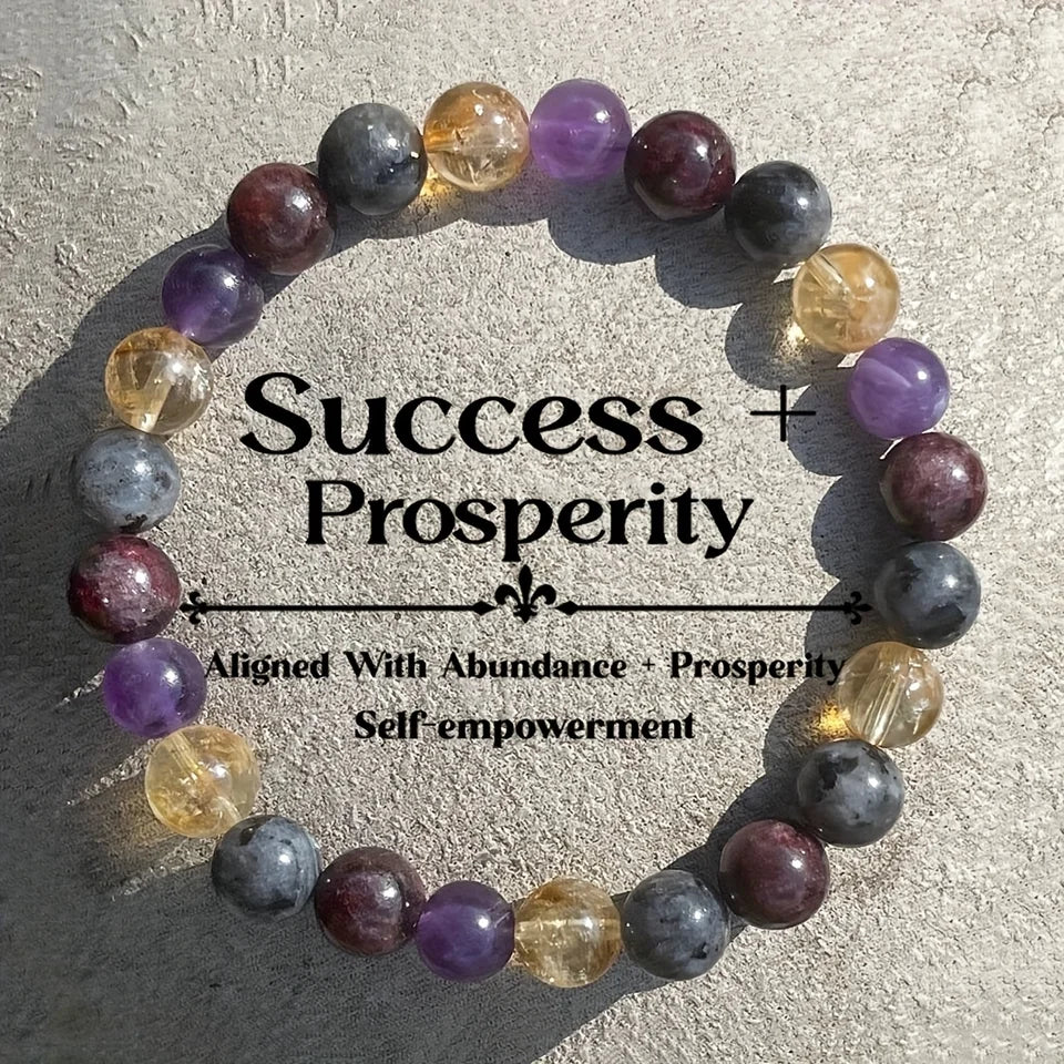 ✨ Success & Prosperity Bracelet – Handmade Moonstone & Red Agate Jewelry for Abundance and Wealth