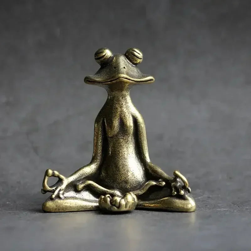 🐸 Retro Copperware Zen Frog Incense Holder – Solid Pure Copper Tea Pet & Aromatherapy Ornament | Handmade Meditation Décor | Free Shipping