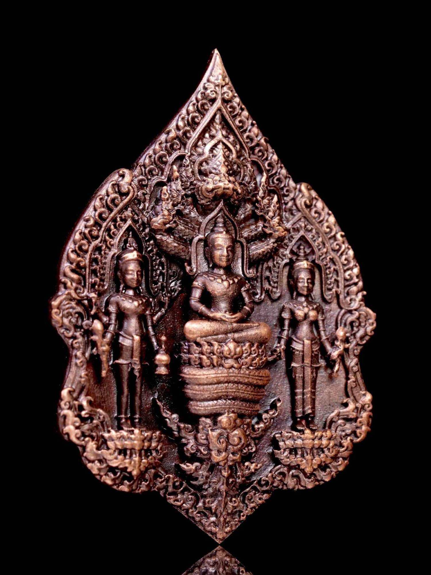 Narai Holding Bow and Arrow Coin by Luang Pu Im - Authentic Wat Thung Na Mai Collectible Statue