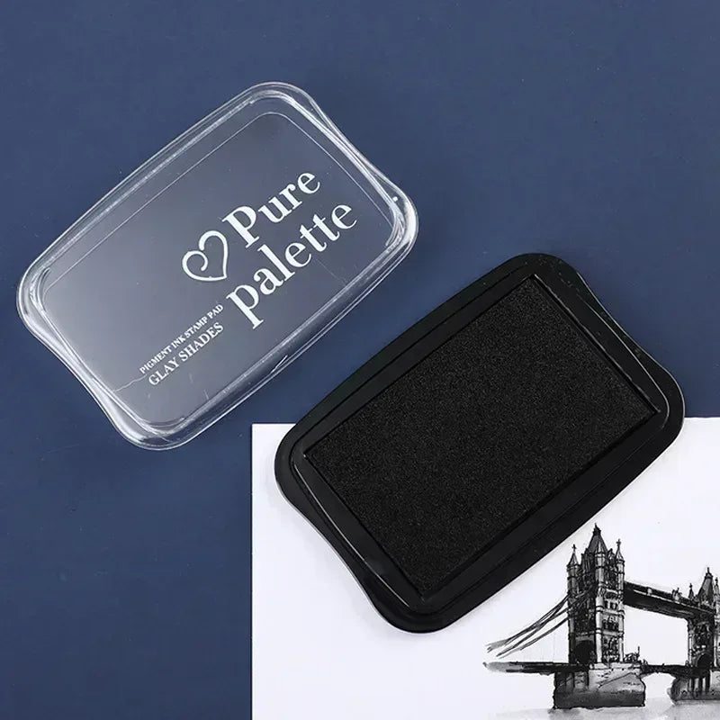 🔤 Wooden Alphabet Letter Stamps Set – Vintage Uppercase & Lowercase Rubber Stamps with DIY Self Ink Pad | Perfect for Diary, Album, Handmade Art & Craft