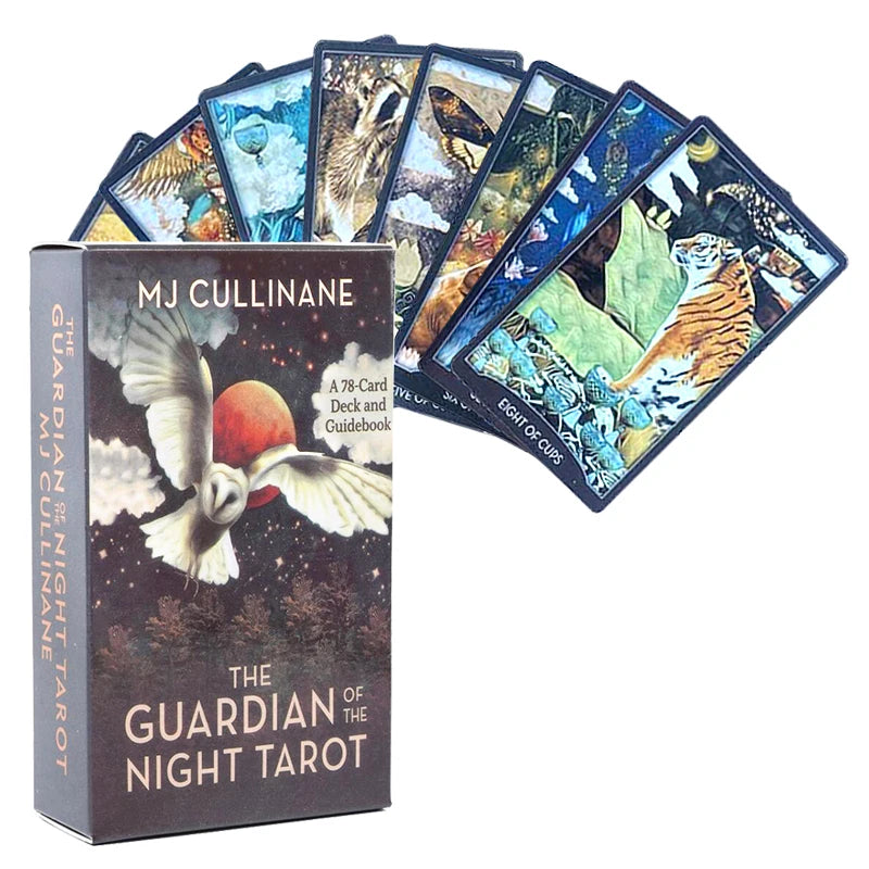 🌙 The Guardian of the Night Tarot Deck – 78 Cards | Animal-Themed Divination Deck | Work, Life & Love Guidance | Board Game & Oracle Cards | 10.3 x 6 cm | Guidebook Included | Family & Party Fun
