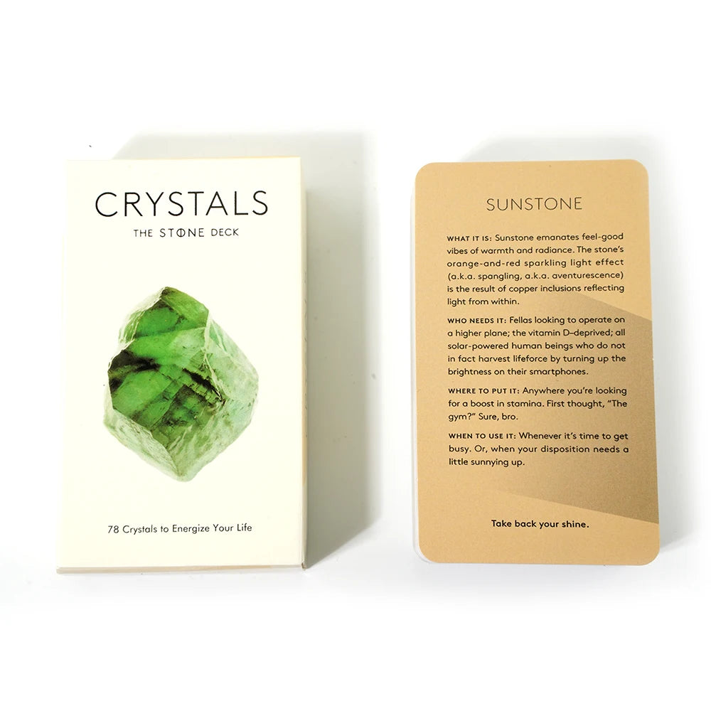 Crystals The Stone Deck – 78 Cards for Healing, Mindfulness & Energy Balancing