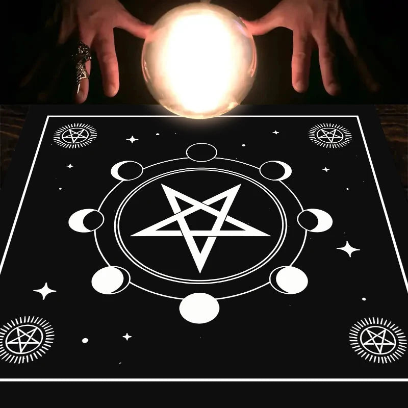 🌟🌙Mystic Star Moon Tablecloth | Bohemian-Style Table Decor & Accessories – Perfect for Tarot Party Table Setting YLB-3