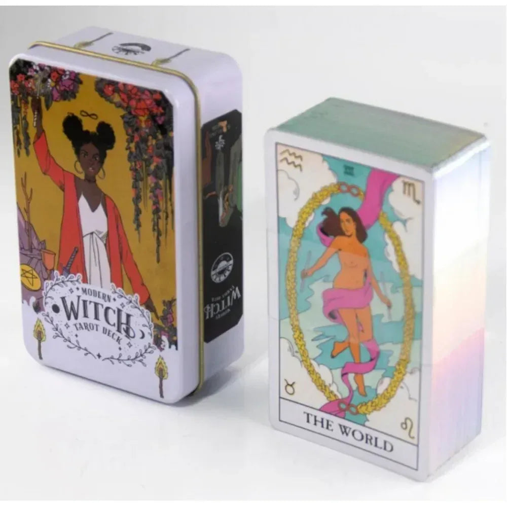 Wondering Spirit Tarot Deck – 78 Gold-Edged Cards in Durable Tin Box