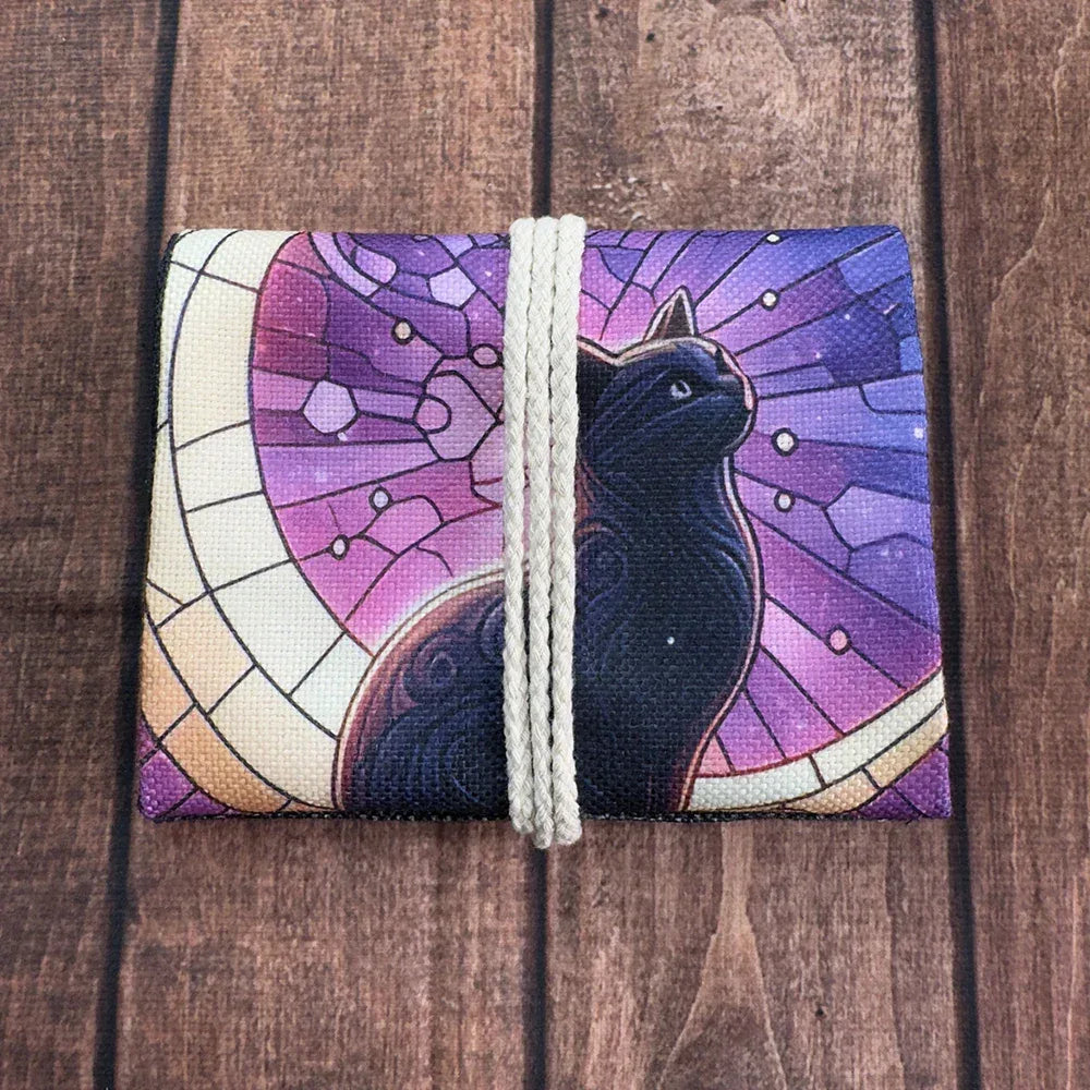 🌙 Moon Starry Sky Witchcraft Cat Tarot Storage Bag – Mystical Tarot & Divination Accessories
