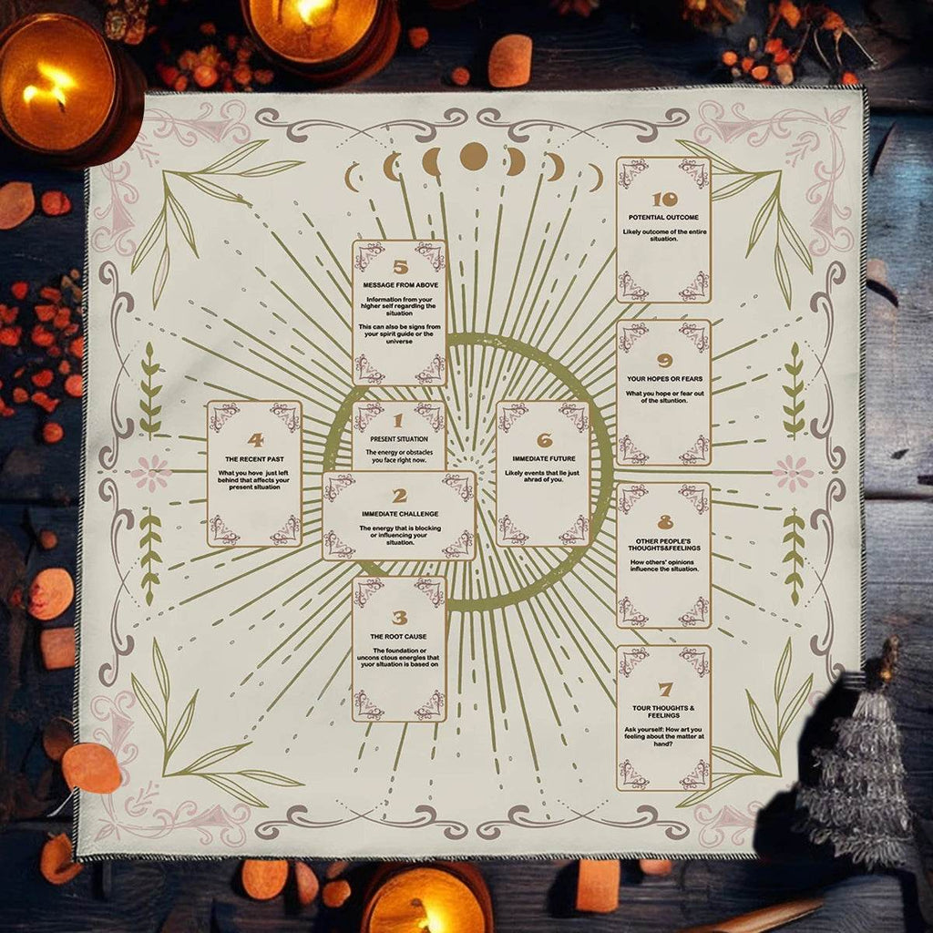 Celtic Cross Altar Cloth - Luxe Tarot Mat for Spiritual Practice