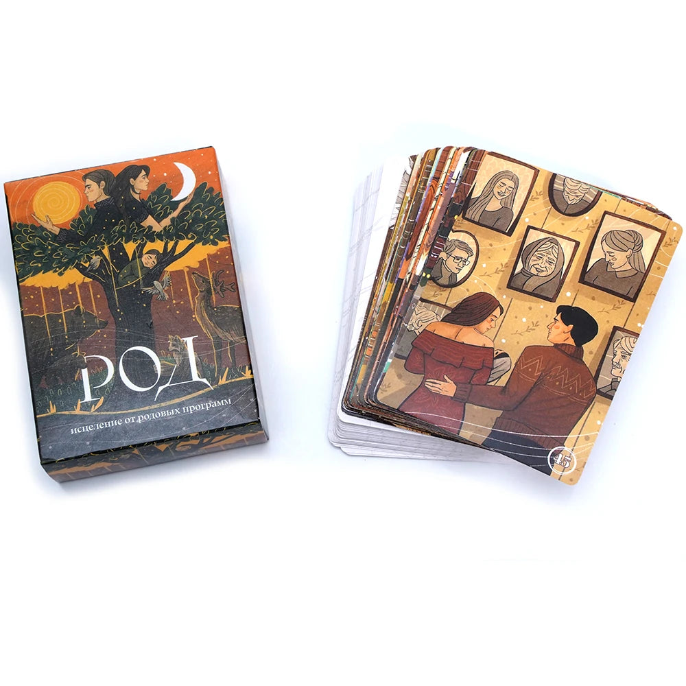 🃏 TAPO POI Tarot Deck – 78 Cards | Russian Edition | Healing from Ancestral Programs | Fate Divination & Multiplayer Board Game | Paper Instruction Guide Included | Family & Party Fun