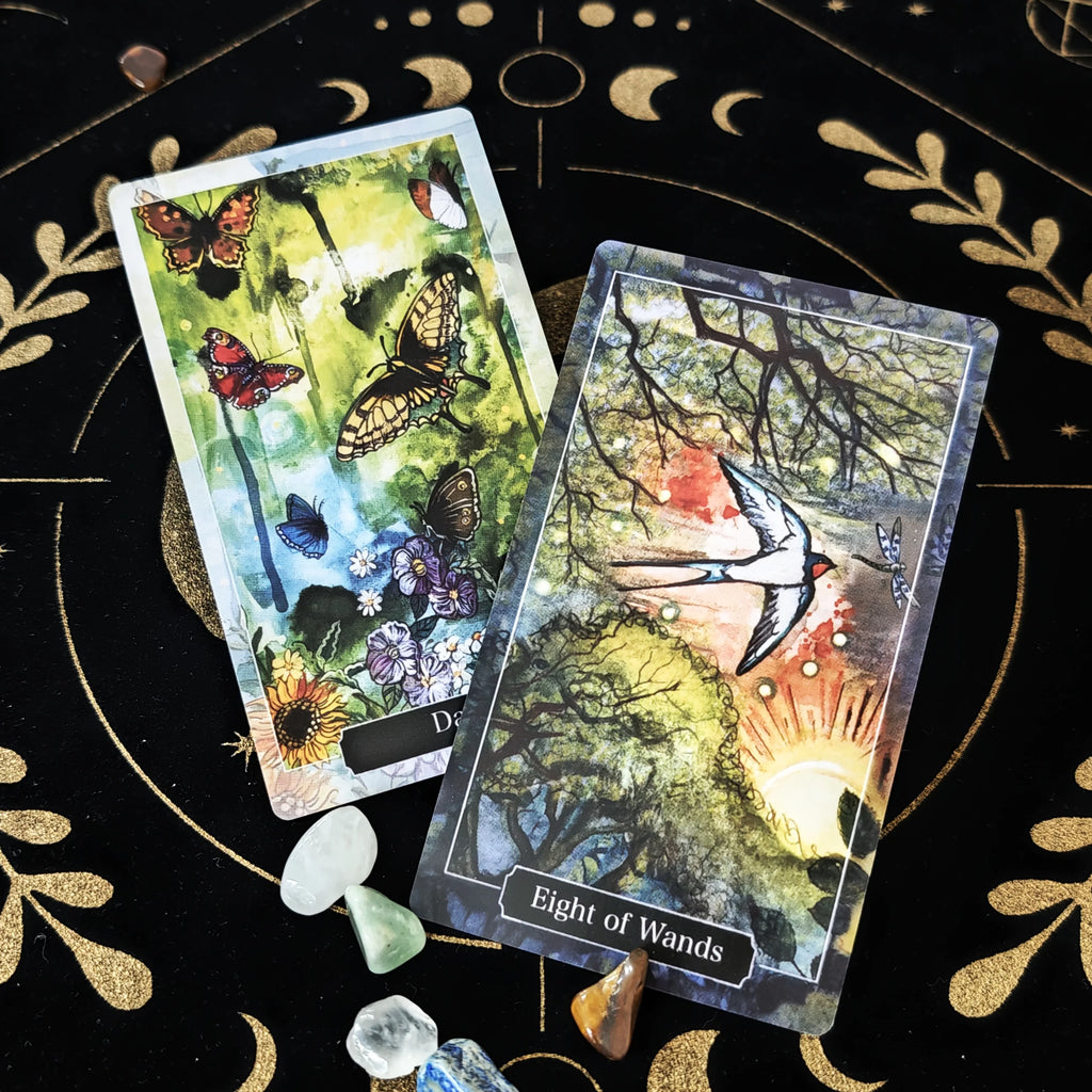 🌿 Spirits of The Woodland Tarot Deck – 78 Full-Color Illustrations + 6 Special Cards | Fully Illustrated Tarot for Beginners & Advanced Readers | Guidebook Included | Standard 12x7 cm Size