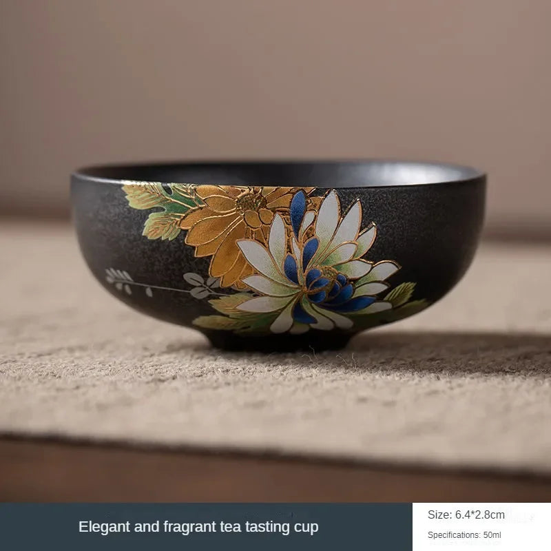 🍵 180ml Japanese-Style Ceramic Master Mug – Simple, Elegant Jilan Tea Bowl for Everyday Use | Free Shipping 50ml 1pc