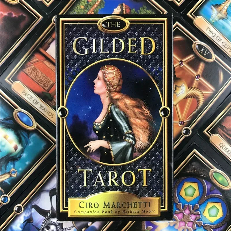 ✨ The Gilded Tarot Card Deck – Elegant English Edition for Mystical Family Fun & Insightful Tarot Readings ✨