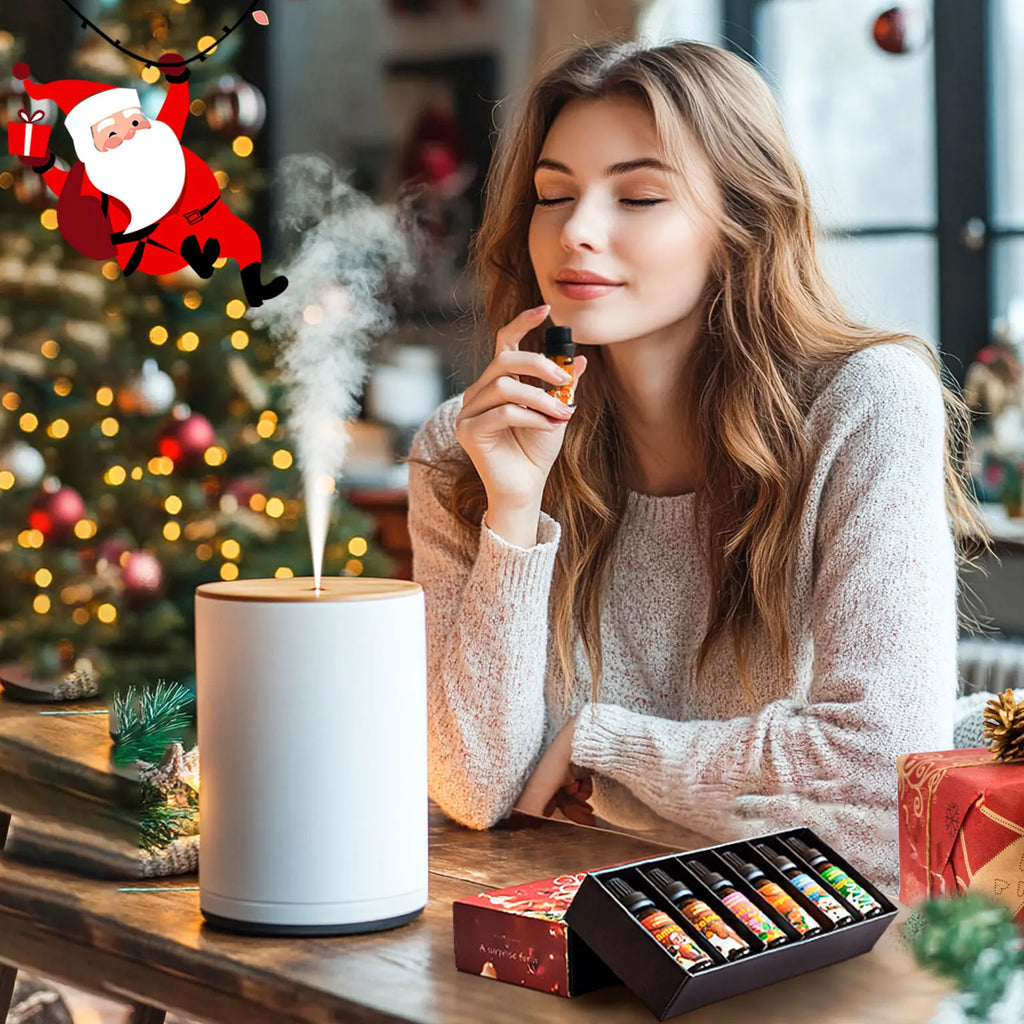 🎄 6PC/1PC 10ML Merry Christmas Essential Oils – Natural Fragrance Oil Gift Set for Christmas Candles, DIY Crafts, Humidifiers﻿
