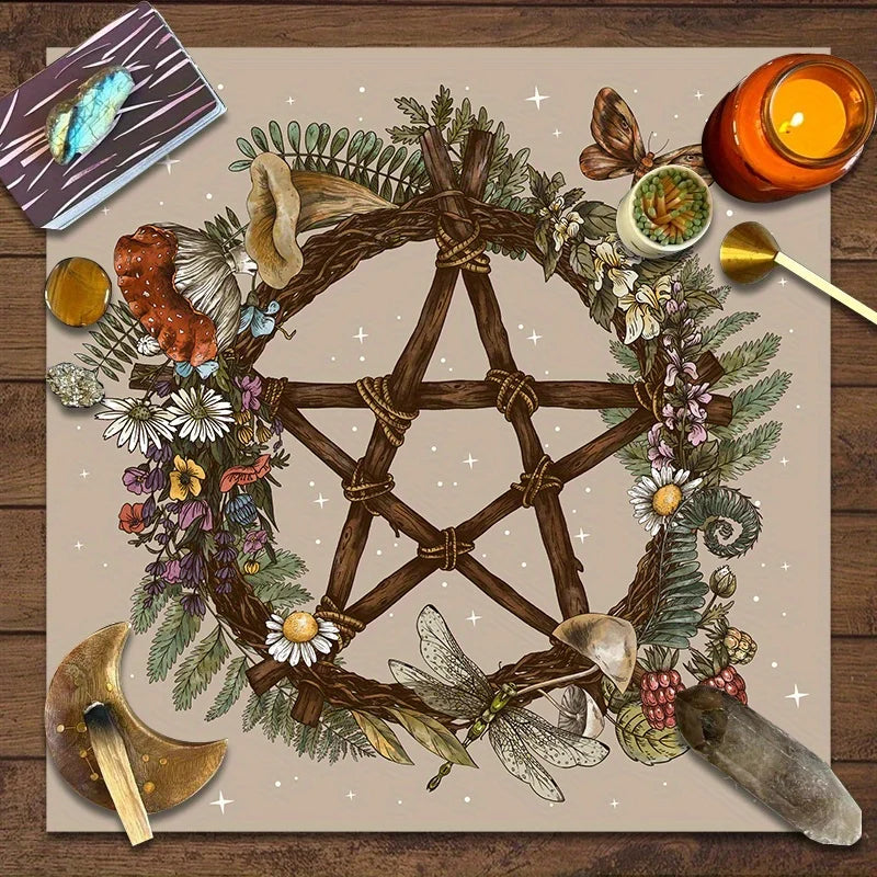 🃏Waterproof Tarot Altar Tablecloth – Stain-Resistant, Machine Washable Tarot Reading Cloth for Divination, Meditation & Spiritual Home Decor