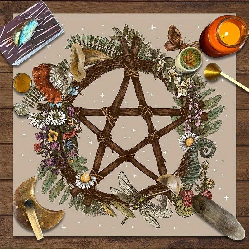 🃏Waterproof Tarot Altar Tablecloth – Stain-Resistant, Machine Washable Tarot Reading Cloth for Divination, Meditation & Spiritual Home Decor