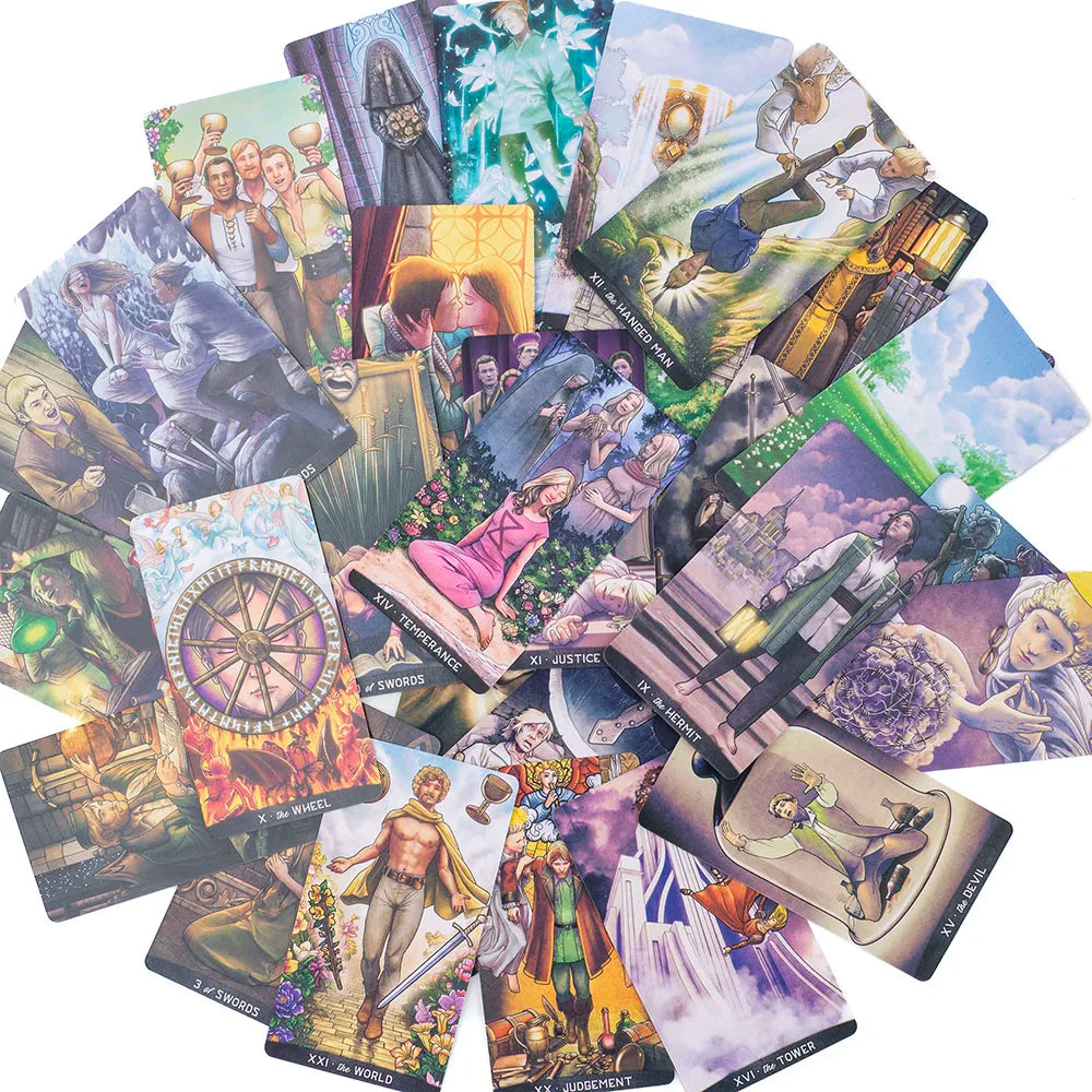 Gregory Scott Tarot Deck – 78 Cards | English Edition for Precognition, Divination & Group Party Games (11.1*6.1 cm)