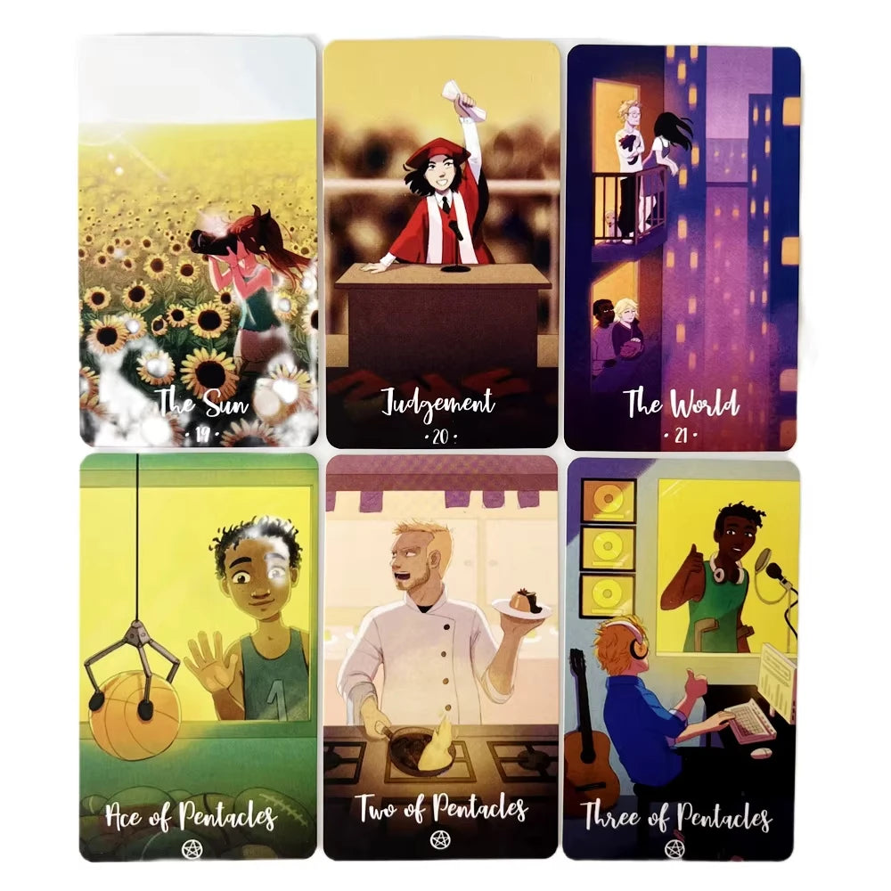 🔥Cosmic Cycles Oracle Cards | 78pcs English Version Divination Deck for Fortune Telling & Family Readings