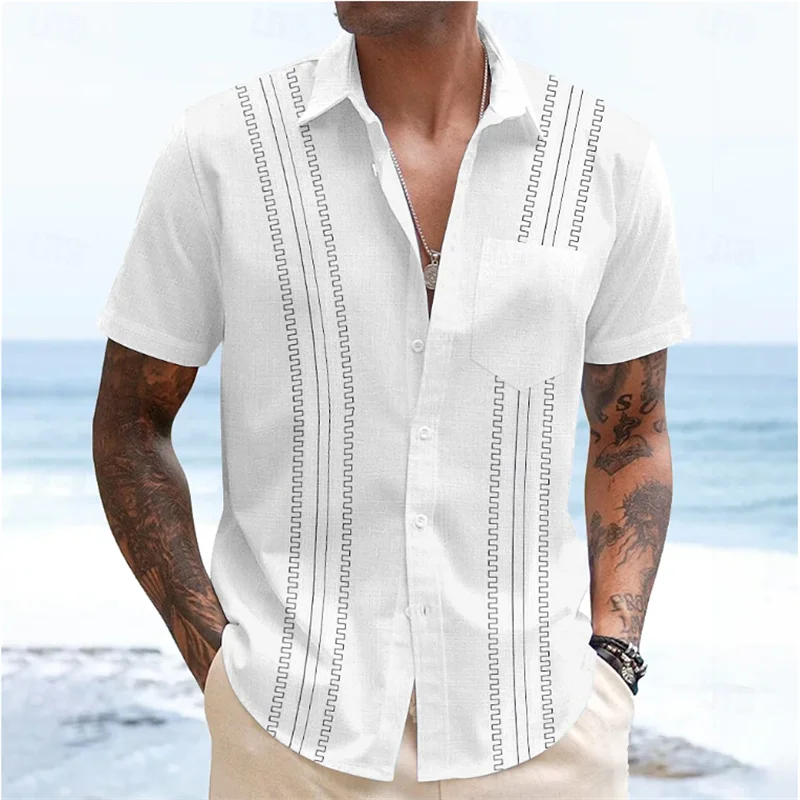 ✨ The Retro White-Dot Masterpiece: Premium Men's Casual Short-Sleeve Shirt – High-Definition Polka Dot Digital Print, Ultra-Breathable Lightweight Fabric, and Sophisticated Vintage Holiday Silhouette