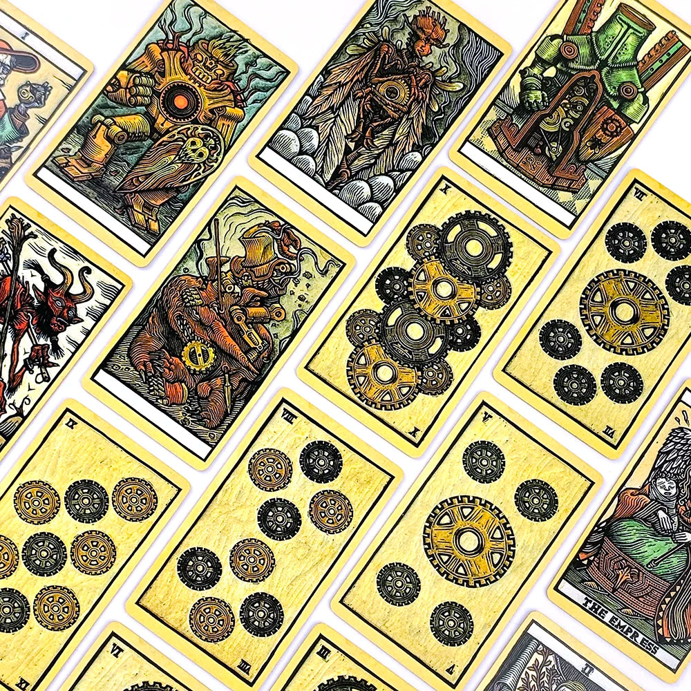 💗 High-Quality Tin Metal Box Tarot Deck – 78 Cards with Gilded Edges & Guidebook